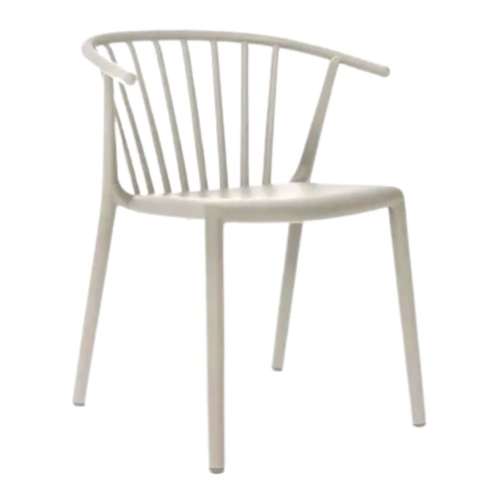 SILLA RESOL WOODY | Silla Ocasional | Fibra Vidrio | Polipropileno | Apilable | Protección UV | Interior + Exterior - 04147 - Resol - NOGAL BEAT - Sillas