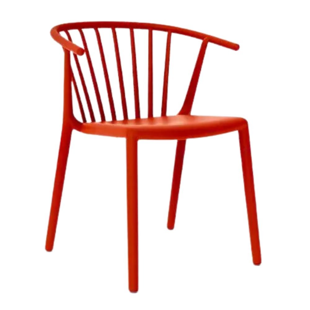 SILLA RESOL WOODY | Silla Ocasional | Fibra Vidrio | Polipropileno | Apilable | Protección UV | Interior + Exterior - 04153 - Resol - NOGAL BEAT - Sillas