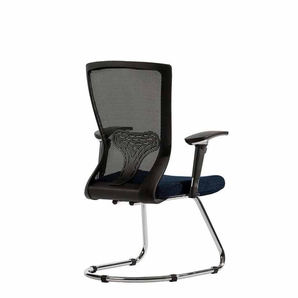 SILLA TECHNO WEB VISITA | Silla para Visita Consultorio Empresa Instituto Uso Ocasional Salas de Espera Vestibulo para Visitas | Base Trineo Cromado | Varios Colores | Smartmesh | Interior - WEB VISITA Addison - Techno - NOGAL BEAT - Silla para oficina