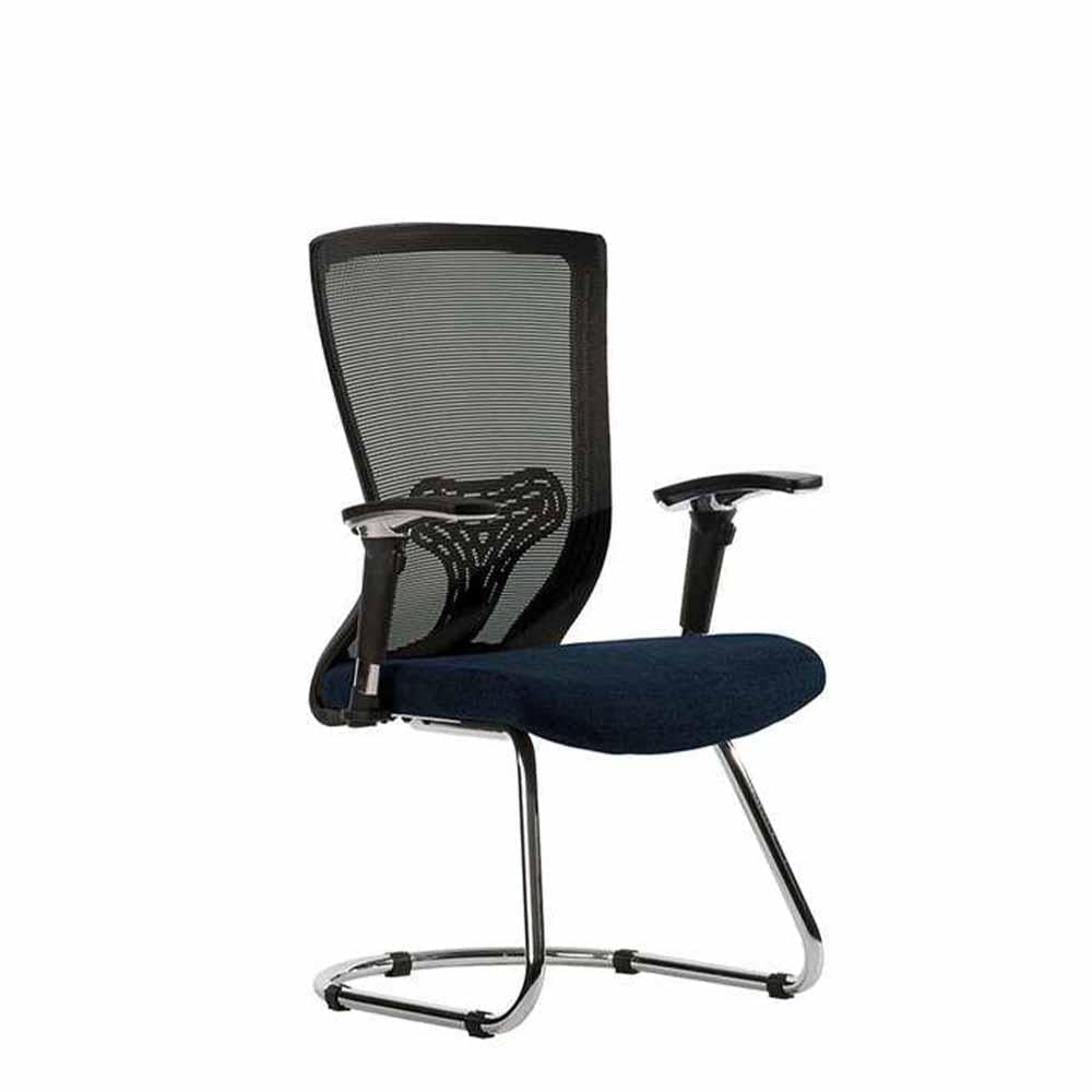SILLA TECHNO WEB VISITA | Silla para Visita Consultorio Empresa Instituto Uso Ocasional Salas de Espera Vestibulo para Visitas | Base Trineo Cromado | Varios Colores | Smartmesh | Interior - WEB VISITA Addison - Techno - NOGAL BEAT - Silla para oficina