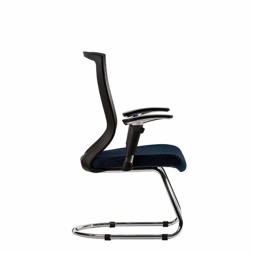 SILLA TECHNO WEB VISITA | Silla para Visita Consultorio Empresa Instituto Uso Ocasional Salas de Espera Vestibulo para Visitas | Base Trineo Cromado | Varios Colores | Smartmesh | Interior - WEB VISITA Addison - Techno - NOGAL BEAT - Silla para oficina