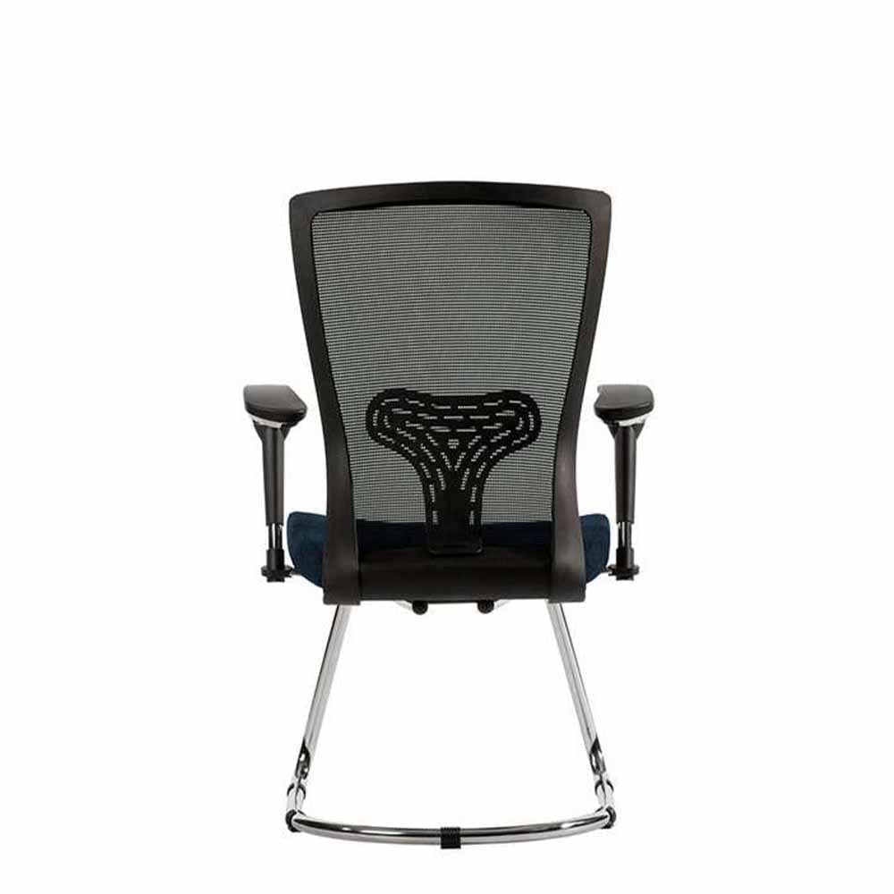 SILLA TECHNO WEB VISITA | Silla para Visita Consultorio Empresa Instituto Uso Ocasional Salas de Espera Vestibulo para Visitas | Base Trineo Cromado | Varios Colores | Smartmesh | Interior - WEB VISITA Addison - Techno - NOGAL BEAT - Silla para oficina