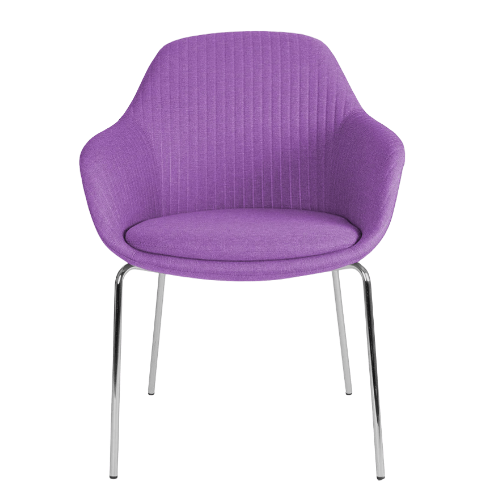 Sillas de Oficina Visita - OFFIHO FABRIZIA OHV - 127 - Varios Colores - Asiento y Respaldo Tapizados - OHV-127 - OFFIHO - NOGAL BEAT - Sillas de oficina