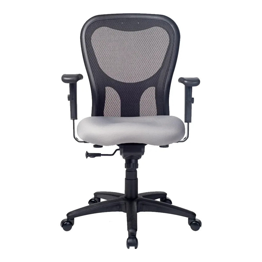 Sillón de Oficina Ejecutivo Respaldo Alto - VERSA ALTUS FREEDOM - Estructura Aluminio - Asiento Tapizado en Tela Pu 60kg/m3 Retardante - AL-321T - VERSA - NOGAL BEAT - Silla Ejecutiva