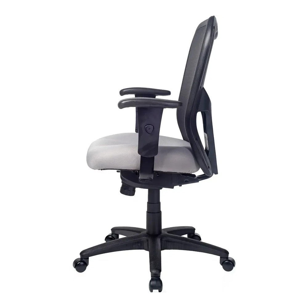 Sillón de Oficina Ejecutivo Respaldo Alto - VERSA ALTUS FREEDOM - Estructura Aluminio - Asiento Tapizado en Tela Pu 60kg/m3 Retardante - AL-321T - VERSA - NOGAL BEAT - Silla Ejecutiva