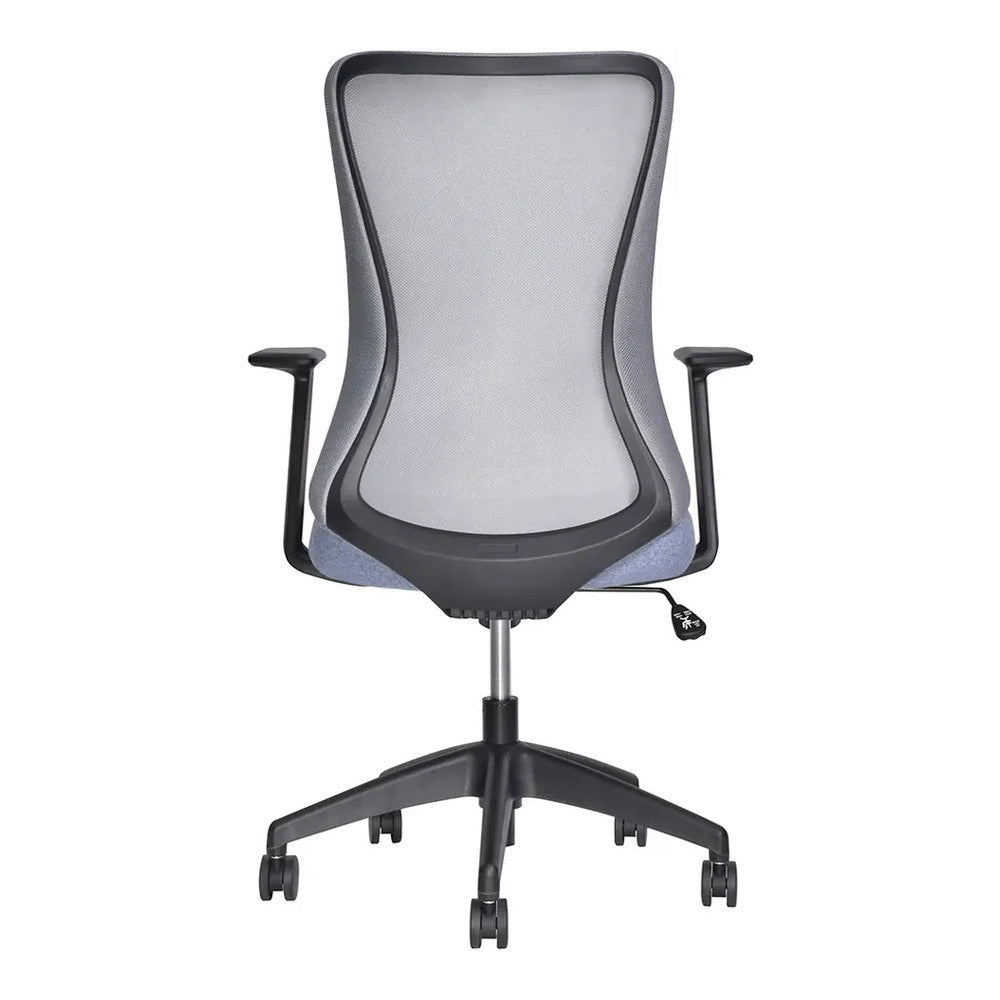 Sillón de Oficina Ejecutivo - VERSA ALTUS ETNA - Estructura Aluminio - Asiento Tapizado en Tela y Respaldo en Malla - AL-2631 - VERSA - NOGAL BEAT - Silla Ejecutiva