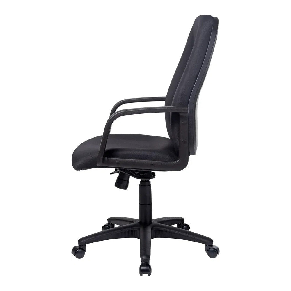 Sillón de Oficina Ejecutivo - VERSA ALTUS KOMFORT - Estructura Aluminio - Asiento y Respaldo Tapizados en Tela Forma Ergonómica - AL-470 - VERSA - NOGAL BEAT - Silla Ejecutiva