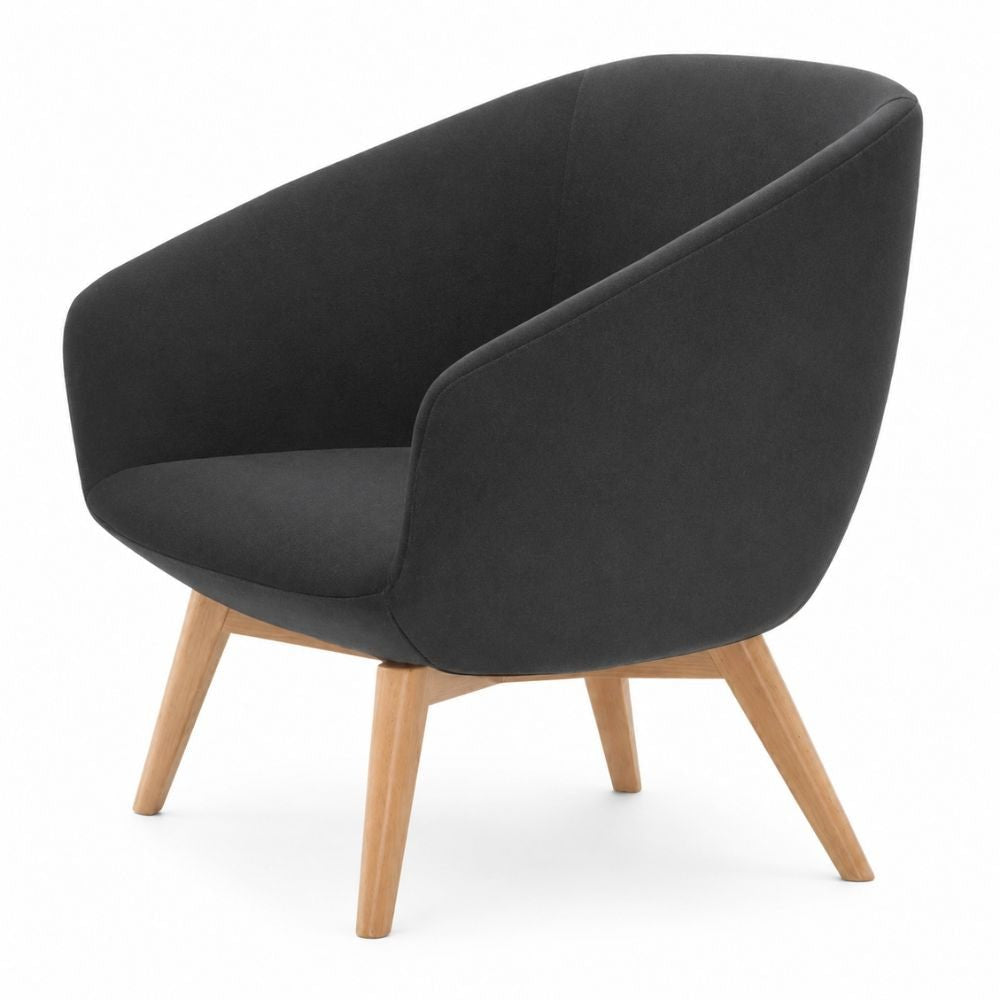 Sillón de recepción Labenze Beck de una plaza tapizado con estructura de acero