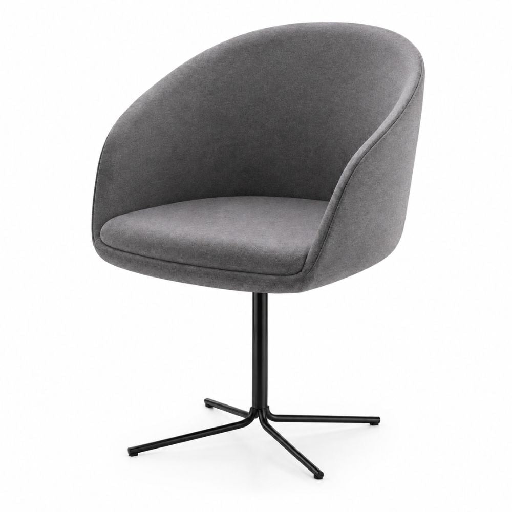 Sillón de recepción 1 plaza LABENZE GALA con respaldo curvo y descansabrazos, tapizado.