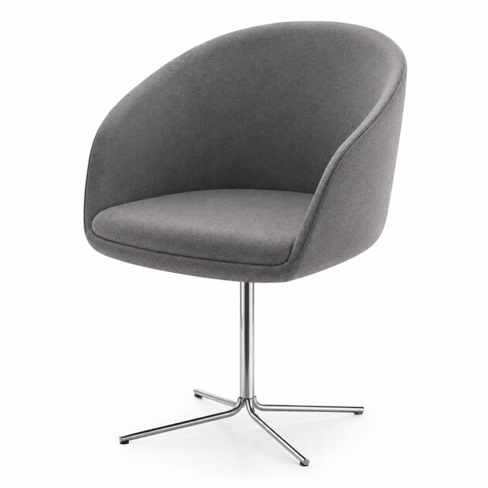 Sillón de recepción 1 plaza LABENZE GALA con respaldo curvo y descansabrazos, tapizado.