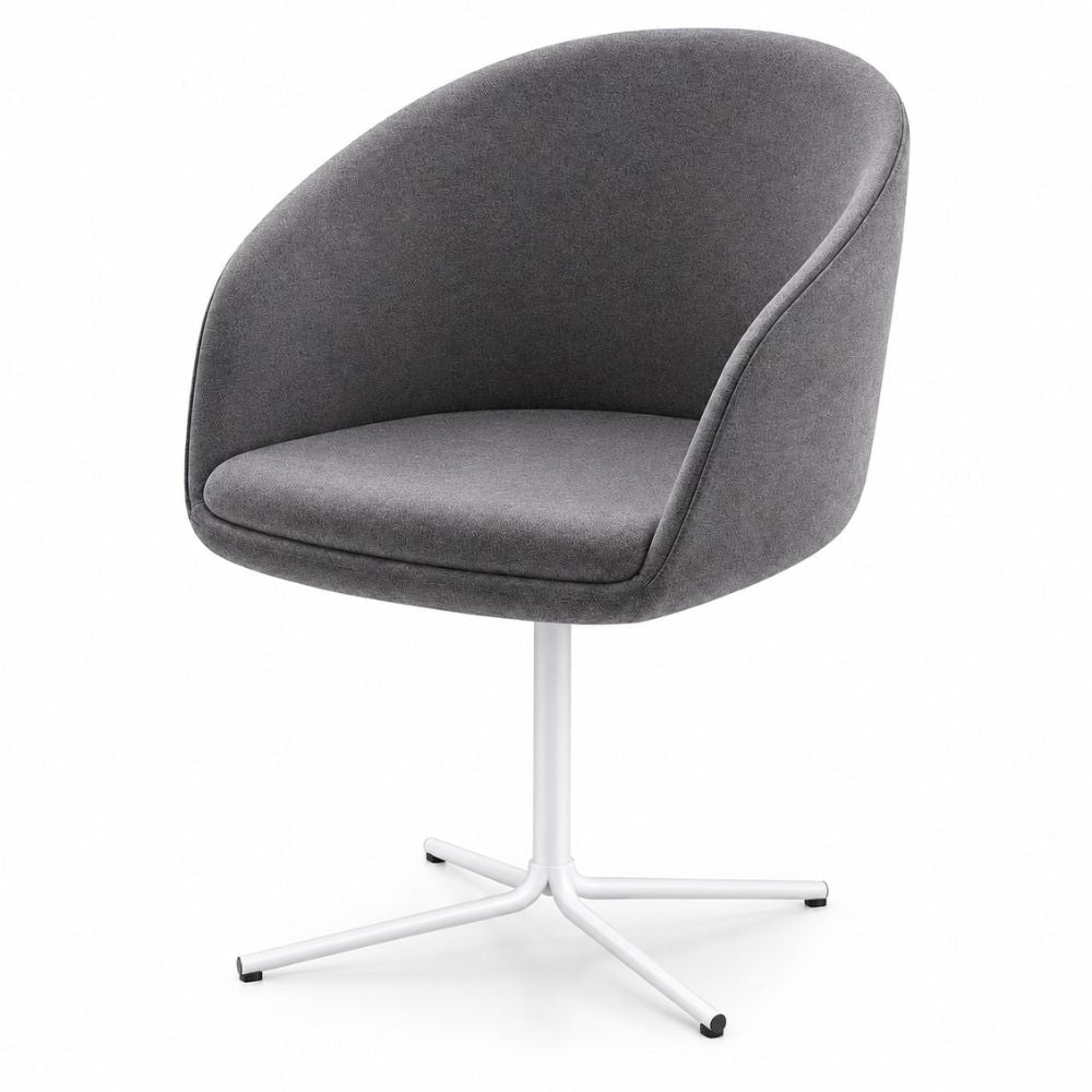 Sillón de recepción 1 plaza LABENZE GALA con respaldo curvo y descansabrazos, tapizado.
