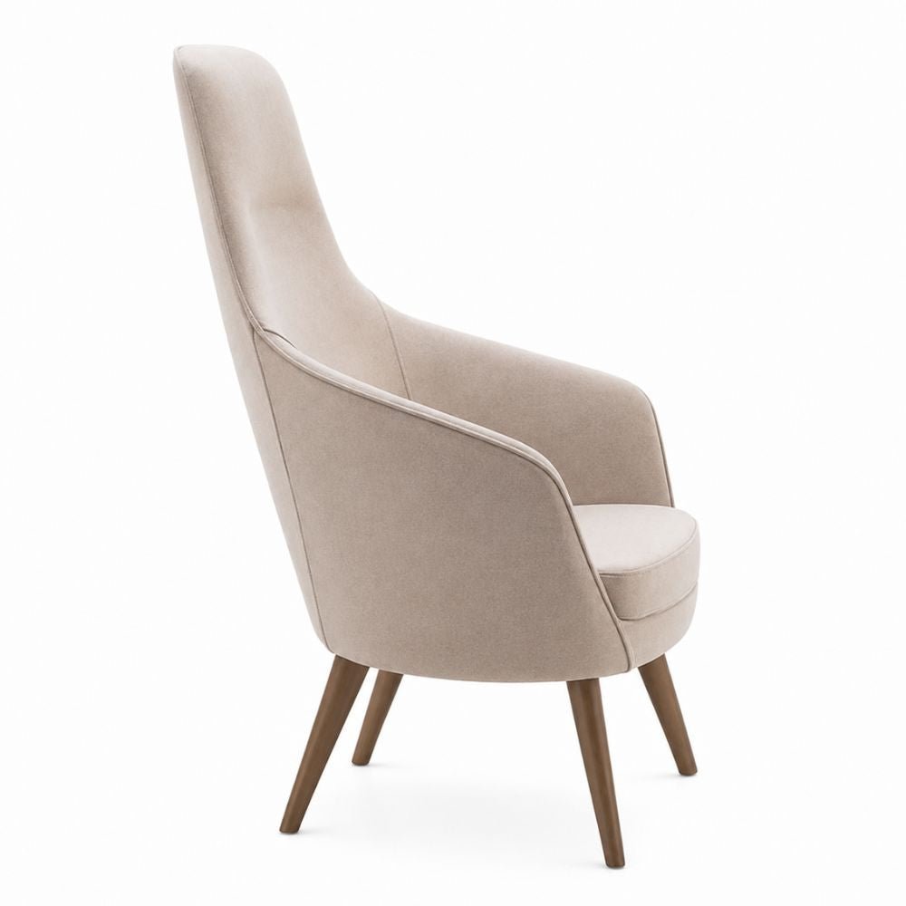 Sillón de recepción 1 plaza Labenze Nora tapizado con respaldo alto y descansabrazos