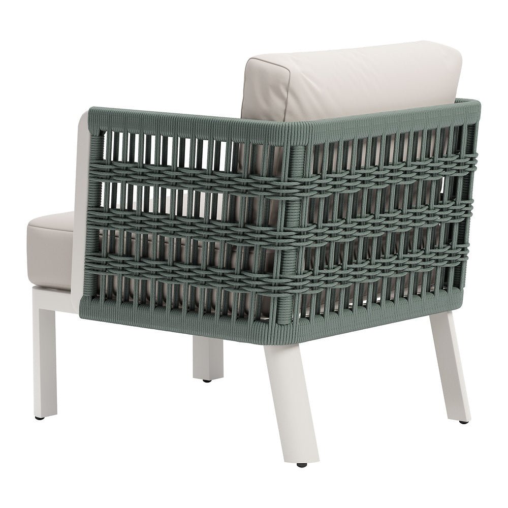 Sillón de Terraza para Spa - ZUO BRIDGEHAMPTON - Blanco - Asiento y Respaldo Tapizados con Tela para Exterior - 704044 - Zuo - NOGAL BEAT - Sofá de Terraza
