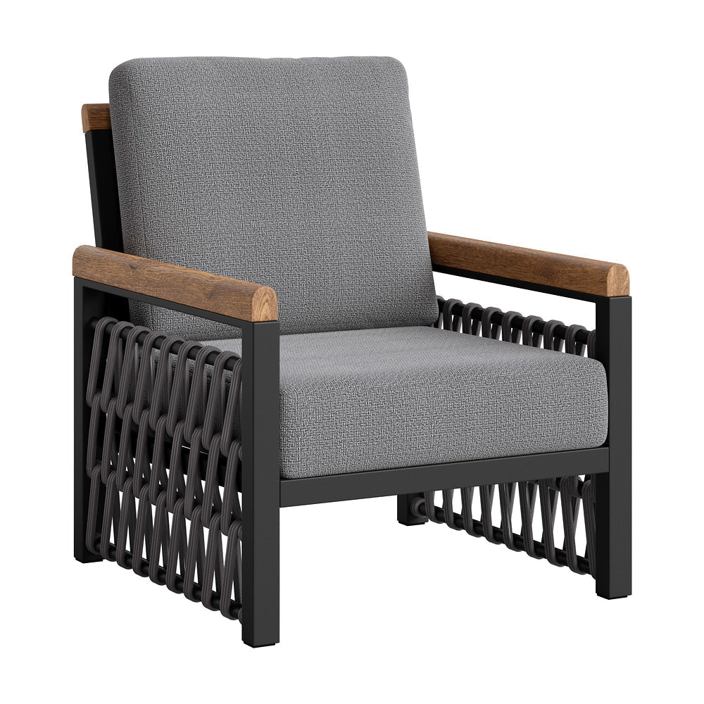 Sillón de Terraza para Spa - ZUO NARU - Gris - Asiento y Respaldo Tapizados con Tela para Exterior - 704225 - Zuo - NOGAL BEAT - Sofá de Terraza