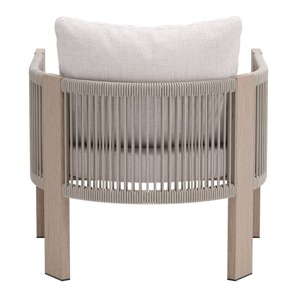 Sillón de Terraza para Spa - ZUO REBEL - Beige - Asiento y Respaldo Tapizados con Tela para Exterior - 704022 - Zuo - NOGAL BEAT - Sofá de Terraza
