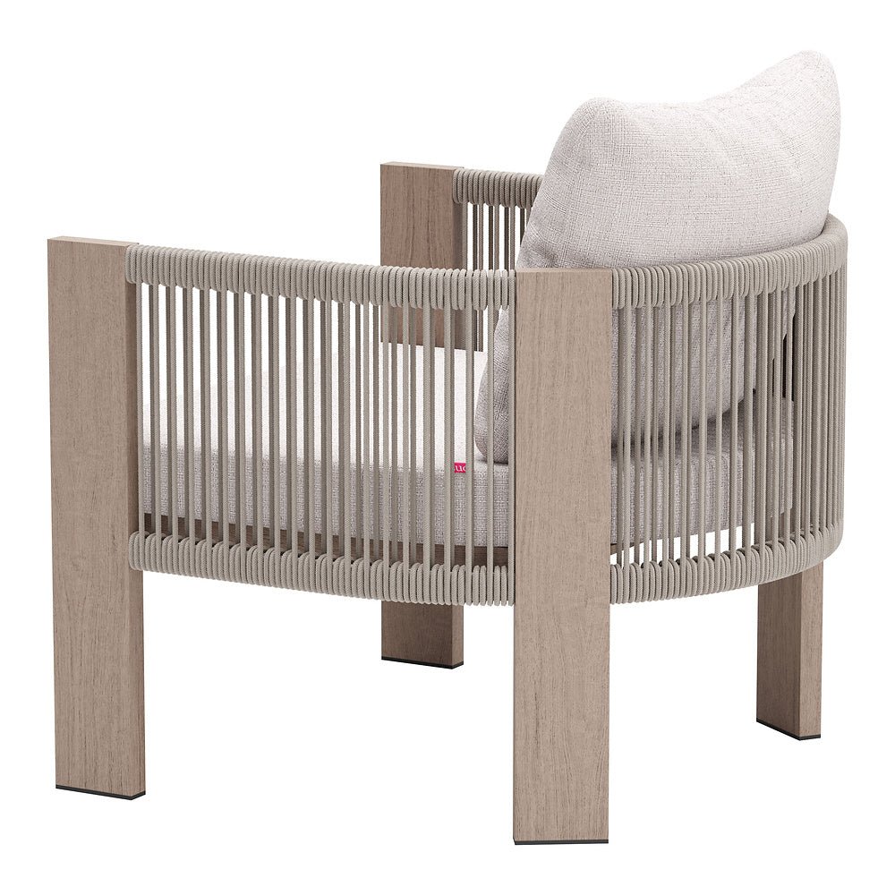Sillón de Terraza para Spa - ZUO REBEL - Beige - Asiento y Respaldo Tapizados con Tela para Exterior - 704022 - Zuo - NOGAL BEAT - Sofá de Terraza