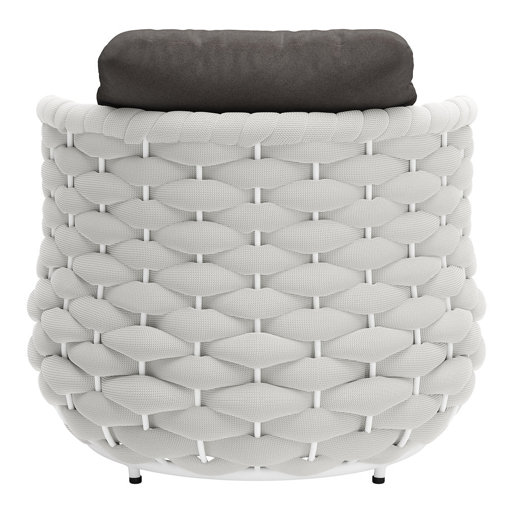 Sillón de Terraza para Zona de Jardín - ZUO CORAL REEF - Gris - Asiento y Respaldo Tapizados con Tela para Exterior - 704025 - Zuo - NOGAL BEAT - Sofá de Terraza