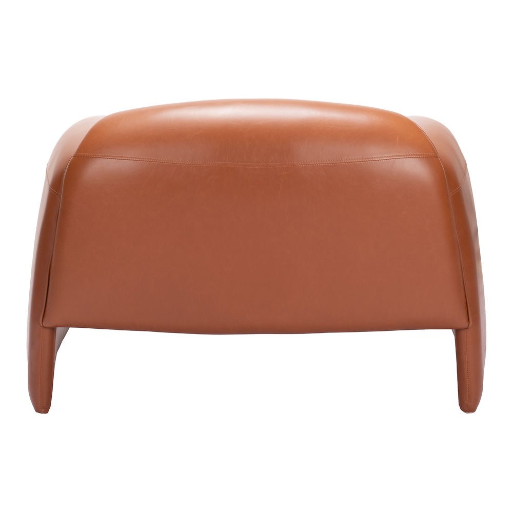Sillón Ocasional para Área de Descanso - ZUO HORTEN - Café - Asiento y Respaldo Tapizados en Piel Sintética - 110025 - Zuo - NOGAL BEAT - Sillón Ocasional
