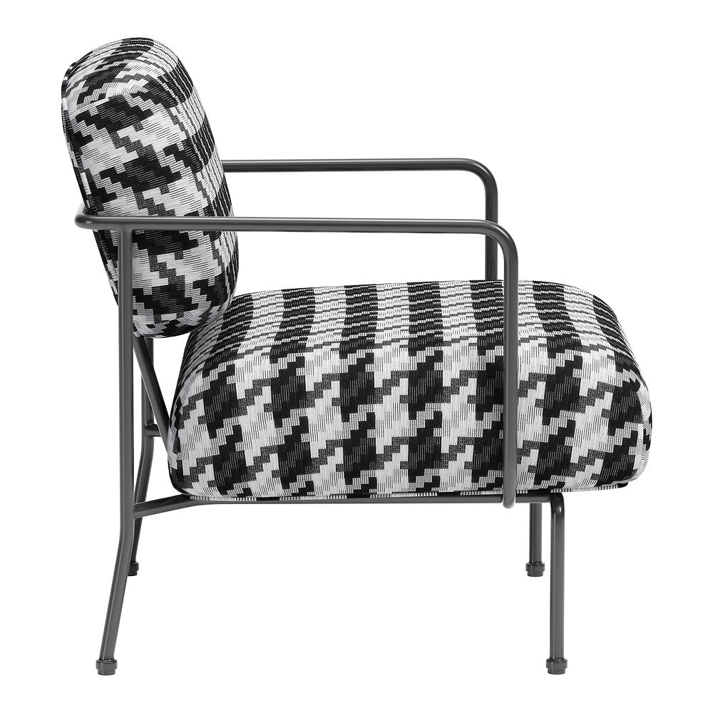 Sillón Ocasional para Área de Descanso - ZUO ULET - Multicolor - Asiento y Respaldo Tapizados en Tejido Texturizado - 110206 - Zuo - NOGAL BEAT - Sillón Ocasional
