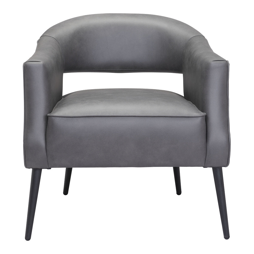 Sillón Ocasional para Consultorio - ZUO BERKELEY - Varios Colores - Asiento y Respaldo Tapizados en Piel Sintética - 109052 - Zuo - NOGAL BEAT - Sillón Ocasional