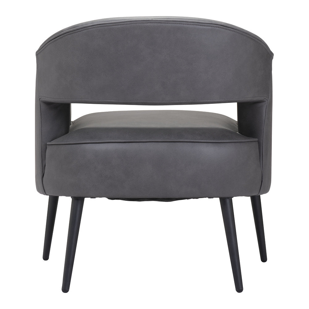 Sillón Ocasional para Consultorio - ZUO BERKELEY - Varios Colores - Asiento y Respaldo Tapizados en Piel Sintética - 109052 - Zuo - NOGAL BEAT - Sillón Ocasional