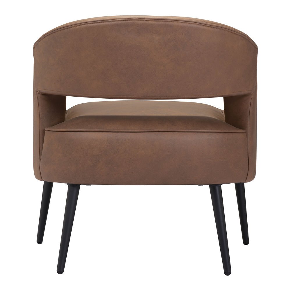 Sillón Ocasional para Consultorio - ZUO BERKELEY - Varios Colores - Asiento y Respaldo Tapizados en Piel Sintética - 109051 - Zuo - NOGAL BEAT - Sillón Ocasional