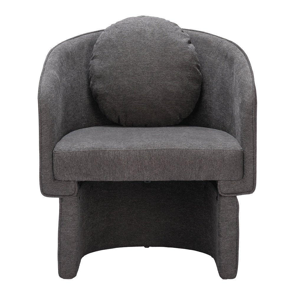 Sillón Ocasional para Consultorio - ZUO OLYA - Gris Trufa - Asiento y Respaldo Tapizados - 110014 - Zuo - NOGAL BEAT - Sillón Ocasional