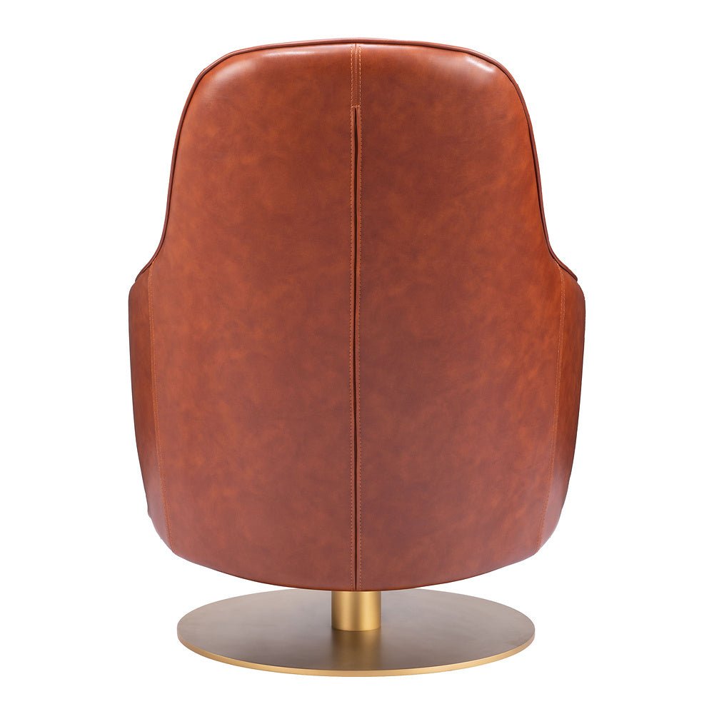 Sillón Ocasional para Lobby de Hotel - ZUO WITHBY - Varios Colores - Asiento y Respaldo Tapizados en Piel Sintética - 110108 - Zuo - NOGAL BEAT - Sillón Ocasional