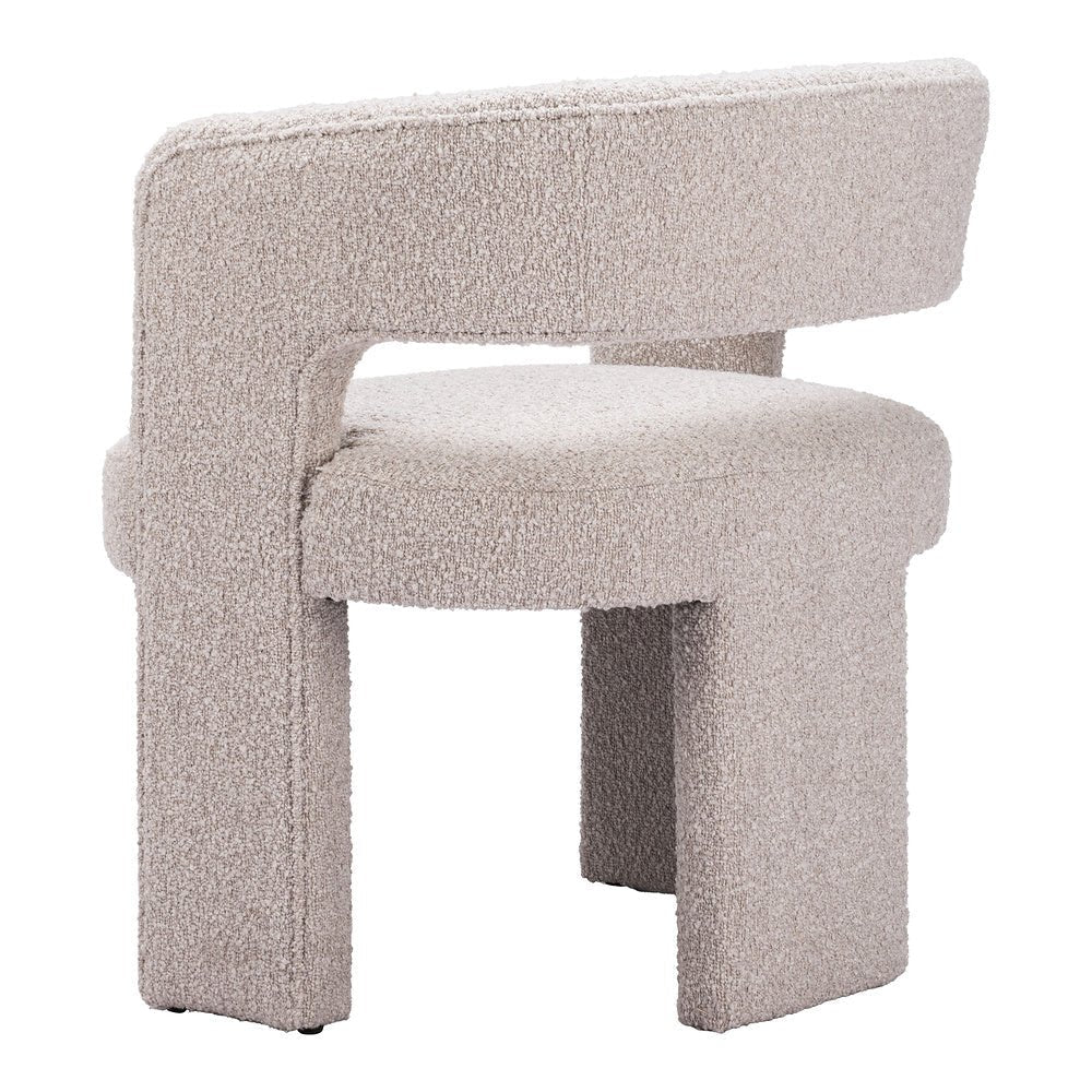 Sillón Ocasional para Lounge - ZUO JAVA - Beige Arena - Asiento y Respaldo Tapizados en Tela Tipo Borrego - 109989 - Zuo - NOGAL BEAT - Sillón Ocasional