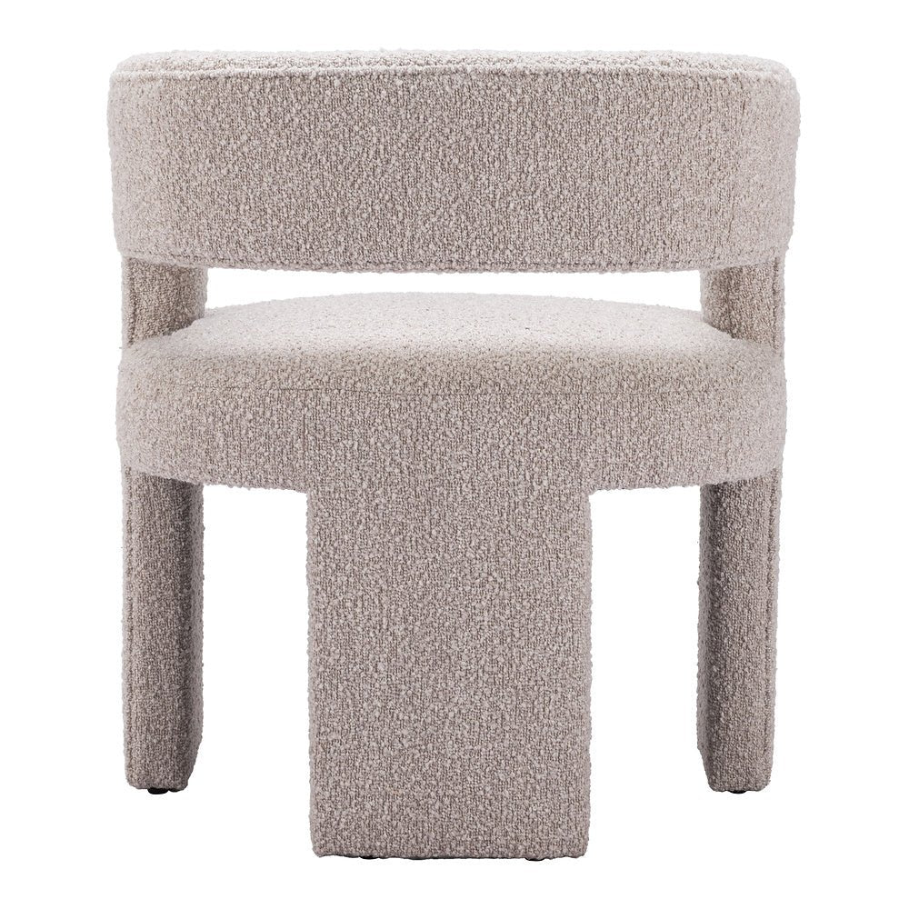 Sillón Ocasional para Lounge - ZUO JAVA - Beige Arena - Asiento y Respaldo Tapizados en Tela Tipo Borrego - 109989 - Zuo - NOGAL BEAT - Sillón Ocasional