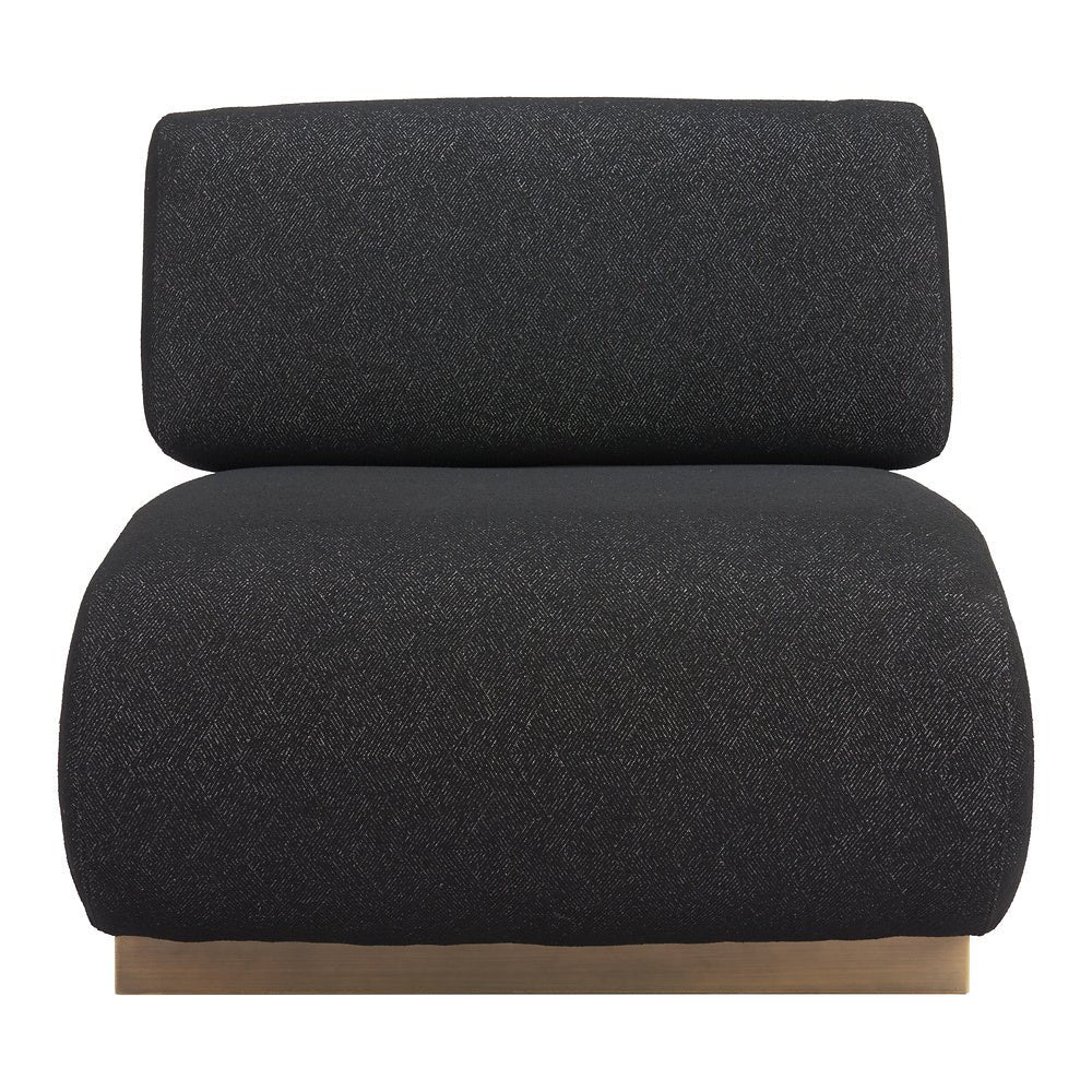 Sillón Ocasional para Salón de Belleza - ZUO BARSA - Negro - Asiento y Respaldo Tapizados en Tejido Texturizado - 109932 - Zuo - NOGAL BEAT - Sillón Ocasional