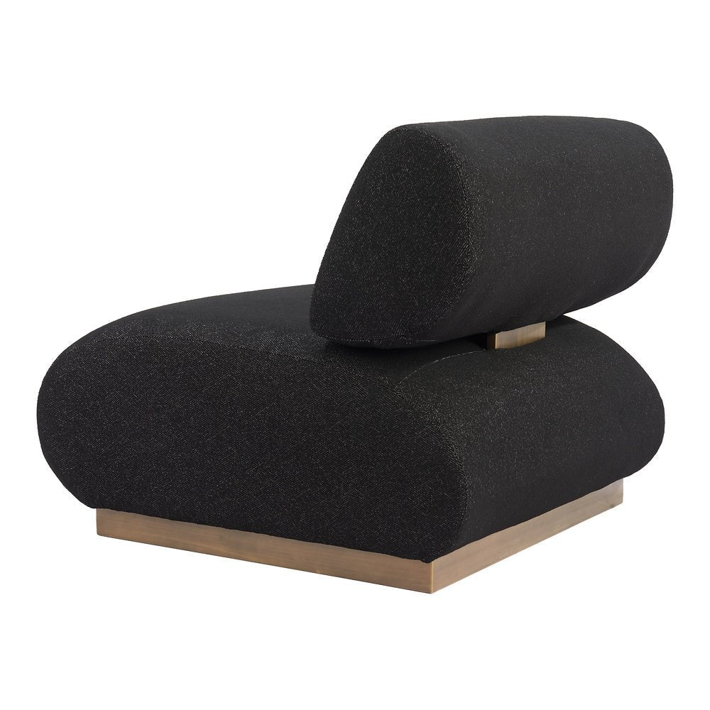Sillón Ocasional para Salón de Belleza - ZUO BARSA - Negro - Asiento y Respaldo Tapizados en Tejido Texturizado - 109932 - Zuo - NOGAL BEAT - Sillón Ocasional