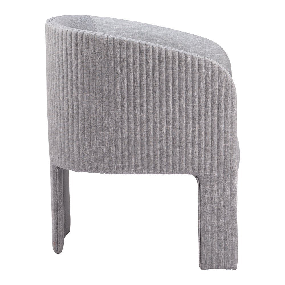 Sillón Ocasional para Salón de Belleza - ZUO HULL - Gris Pizarra - Asiento y Respaldo Tapizados en Lino Sintético - 110105 - Zuo - NOGAL BEAT - Sillón Ocasional