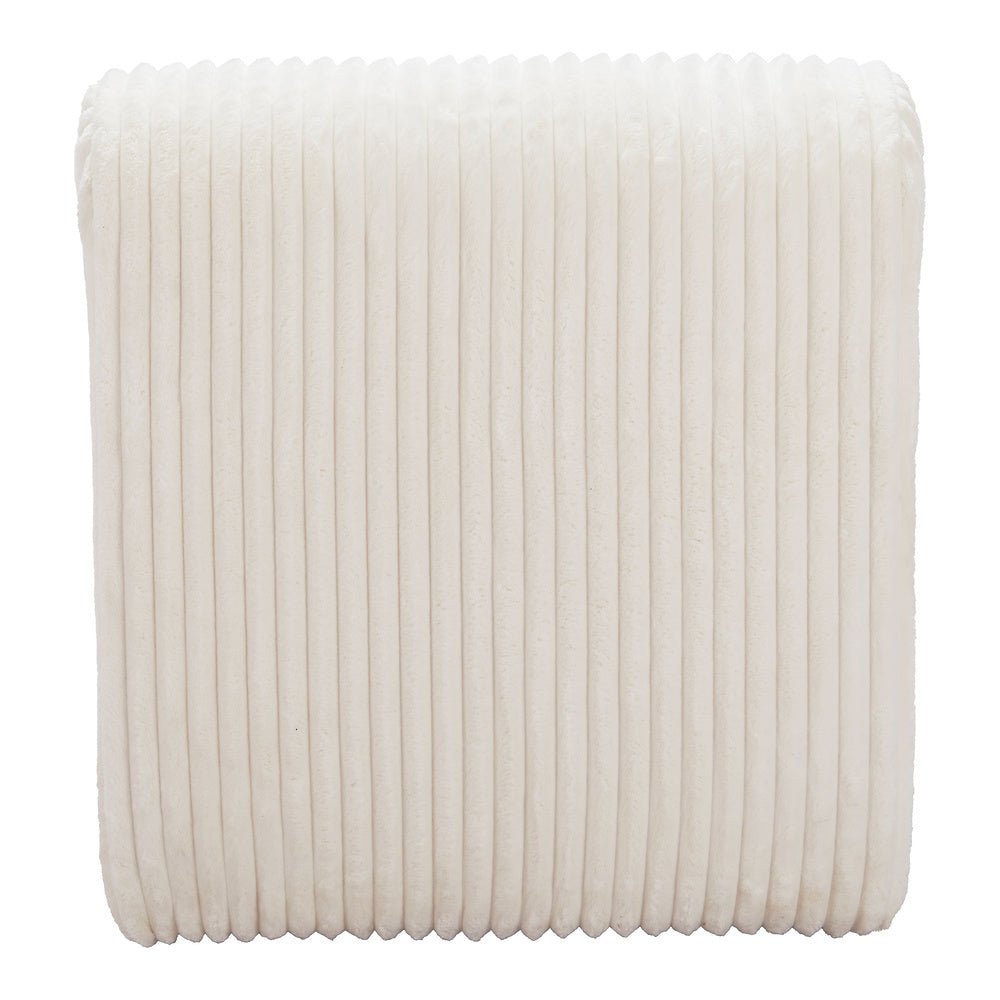 Sillón Ocasional para Salón de Belleza - ZUO OPAM - Blanco - Asiento y Respaldo Tapizados en Pana - 110283 - Zuo - NOGAL BEAT - Sillón Ocasional