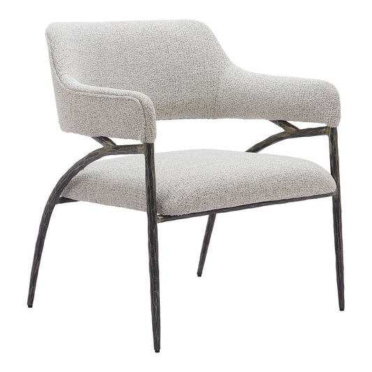 Sillón Ocasional para Salón de Belleza - ZUO VESTERBORO - Gris - Asiento y Respaldo Tapizados en Tejido Texturizado - 110269 - Zuo - NOGAL BEAT - Sillón Ocasional