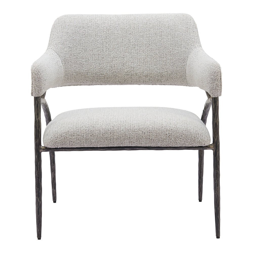 Sillón Ocasional para Salón de Belleza - ZUO VESTERBORO - Gris - Asiento y Respaldo Tapizados en Tejido Texturizado - 110269 - Zuo - NOGAL BEAT - Sillón Ocasional