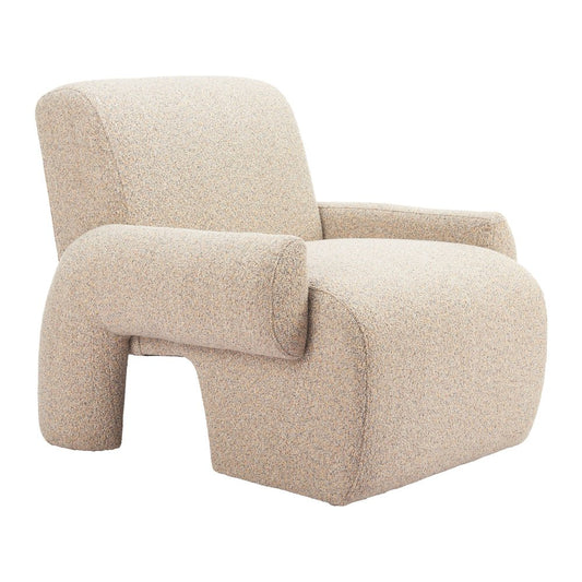 Sillón Ocasional para Spa - ZUO RURA - Beige Jaspeado - Asiento y Respaldo Tapizados en Tejido Texturizado - 110486 - Zuo - NOGAL BEAT - Sillón Ocasional