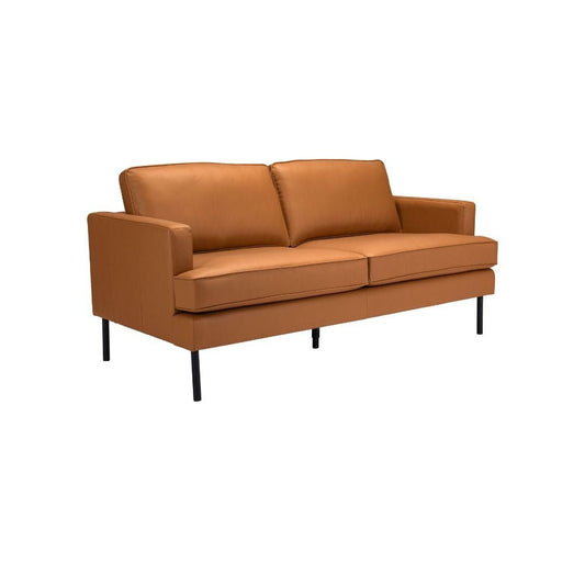 Sillón para Área de Espera 2 Plazas - ZUO 109030 DECADE SOFA BROWN - Marrón - Asiento y Respaldo Tapizado - 109030 - Zuo - NOGAL BEAT - Sillon