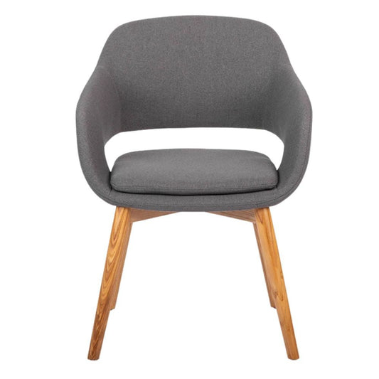 Sillón Para Recepción y Área De Espera - BRATTI VIBE BASE MADERA - Varios Colores - Tapizado - Bratti - NOGAL BEAT - silla