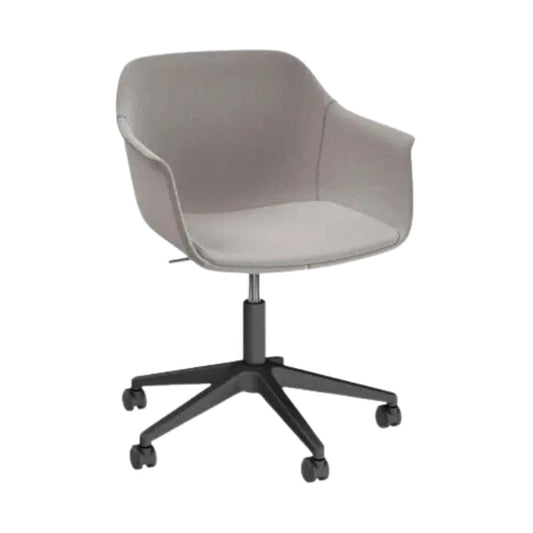 SILLÓN RESOL SHAPE RUEDAS FULLY UPHOLSTERED | Sillón Ocasional para Sala de Juntas | Inyección en Polipropileno Fibra de Vidrio | Estructura de Ruedas con Bomba | Interior - 85929 + CSE02 - Resol - NOGAL BEAT - Sillon