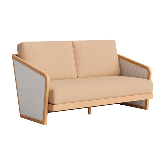 Sofá de Terraza para Hotel 2 Plazas - ZUO SAKINA - Café - Asiento y Respaldo Tapizados con Tela para Exterior - 704258 - Zuo - NOGAL BEAT - Sofá de Terraza