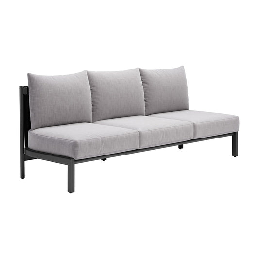 Sofá de Terraza para Roof Garden 3 Plazas - ZUO HORIZON - Gris - Asiento y Respaldo Tapizados con Tela para Exterior - 704047 - Zuo - NOGAL BEAT - Sofá de Terraza