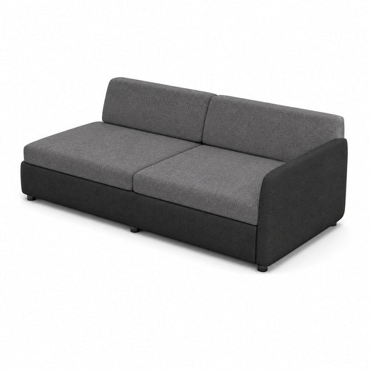 Sofá Modular Derecho - VERSA OFFSET - Frente 165 cm - Incluye Grommet de Conectividad Cs-1327 en Lado Derecho - VO-574DSG - VERSA - NOGAL BEAT - Sillón Ocasional