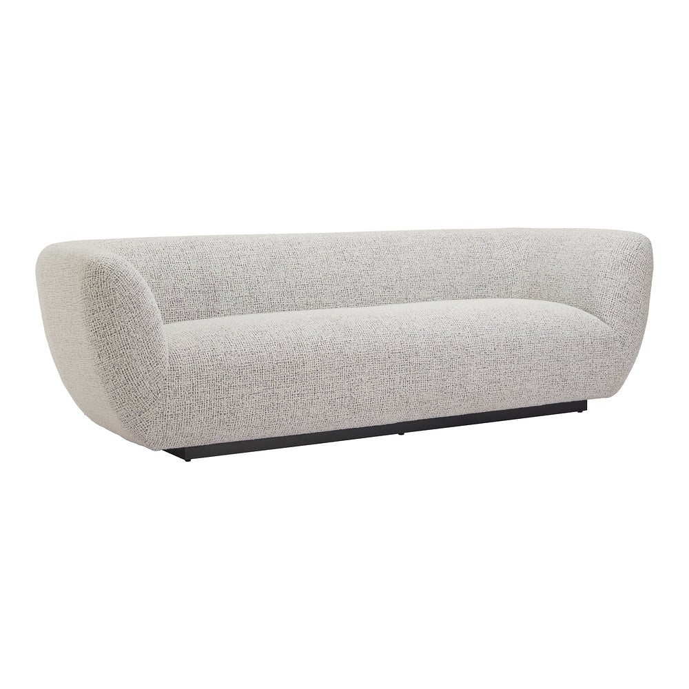 Sofá para Boutique 3 Plazas - ZUO ZAMBET - Gris Peltre - Asiento y Respaldo Tapizados en Tejido Texturizado - 110479 - Zuo - NOGAL BEAT - Sillón Ocasional
