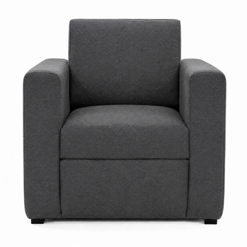 Sofá para Sala de Espera - GEBESA COMFORT - 1 Plaza - Asiento y Respaldo Tapizado - GDC280P1 - GEBESA - NOGAL BEAT - Sillón Ocasional