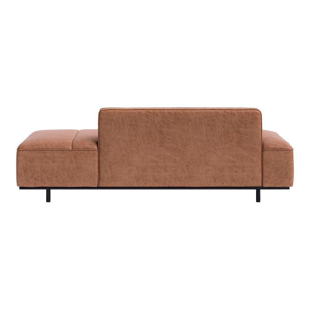 Sofá para Spa 3 Plazas - ZUO CONFECTION - Varios Colores - Asiento y Respaldo Tapizados en Piel Sintética - 101925 - Zuo - NOGAL BEAT - Sillón Ocasional