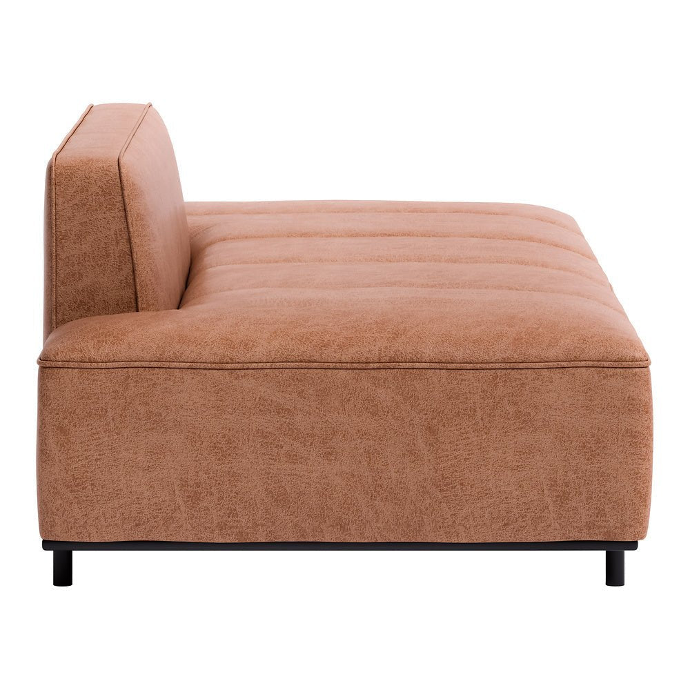 Sofá para Spa 3 Plazas - ZUO CONFECTION - Varios Colores - Asiento y Respaldo Tapizados en Piel Sintética - 101925 - Zuo - NOGAL BEAT - Sillón Ocasional