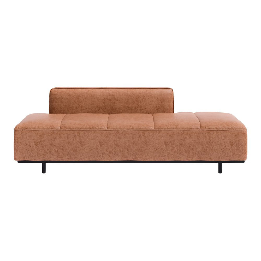 Sofá para Spa 3 Plazas - ZUO CONFECTION - Varios Colores - Asiento y Respaldo Tapizados en Piel Sintética - 101925 - Zuo - NOGAL BEAT - Sillón Ocasional