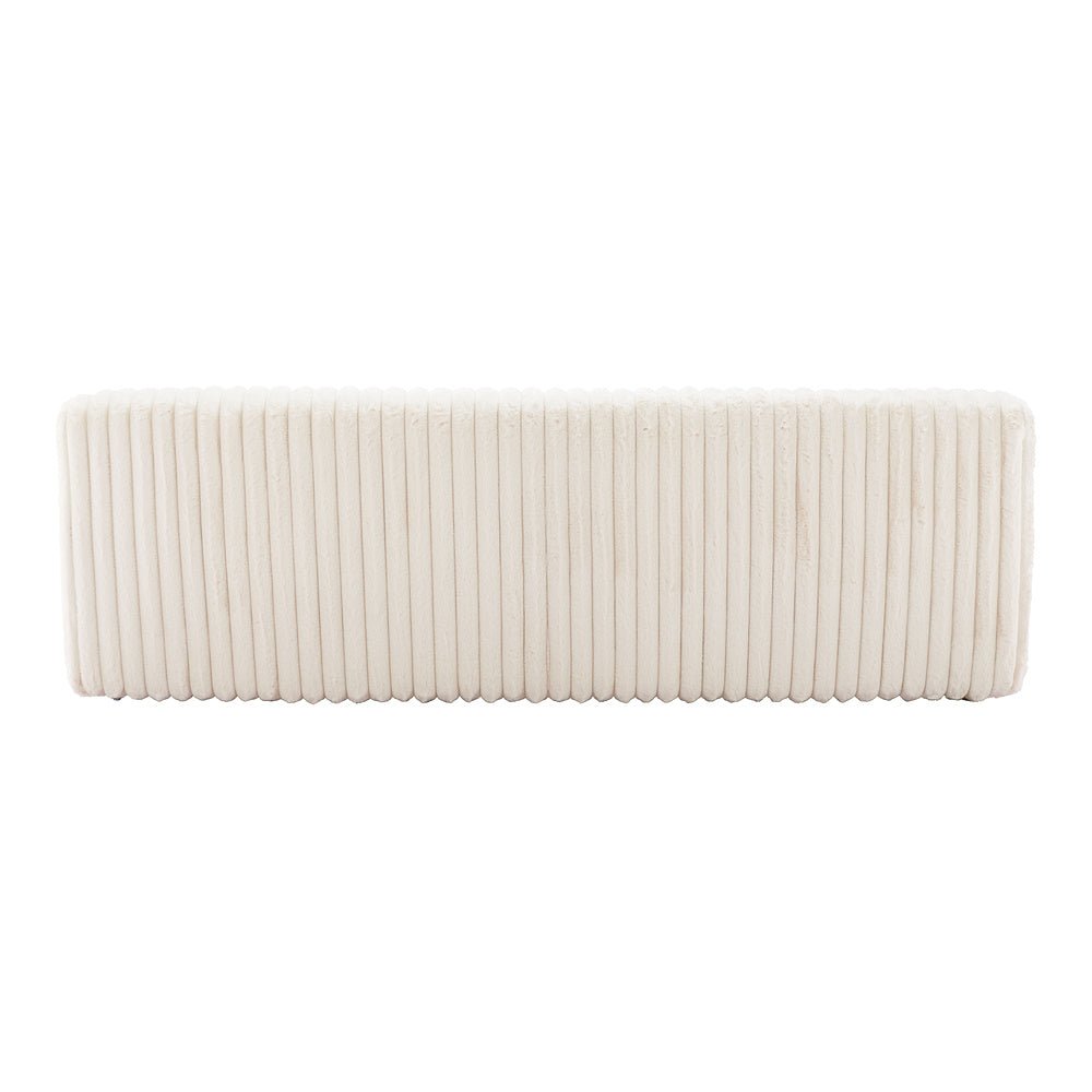 Sofá para Spa 3 Plazas - ZUO OSTERBRO - Crema - Asiento y Respaldo Tapizados - 110277 - Zuo - NOGAL BEAT - Sillón Ocasional