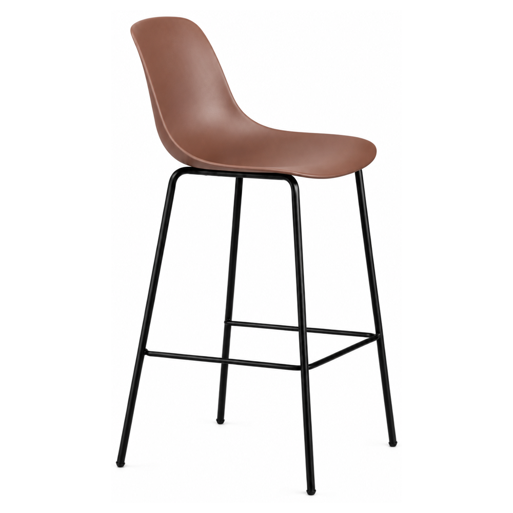 Taburete Comercial - INFINITI PURE LOOP MONO H76 4 PATAS - Varios Colores - Asiento en Polipropileno - Base Metálica 4 Patas